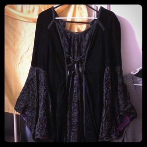 Mid evil Gothic velvet dress